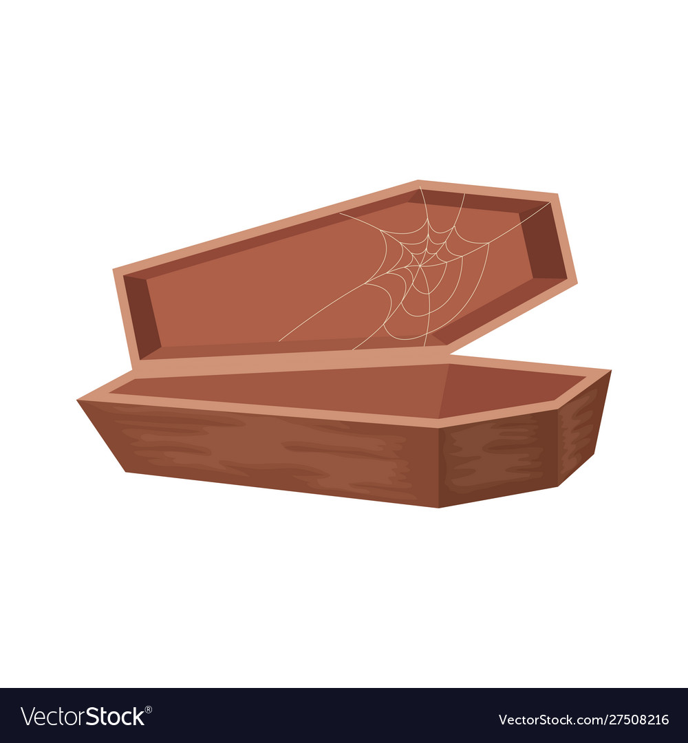 Halloween coffin spooky isolated icon Royalty Free Vector