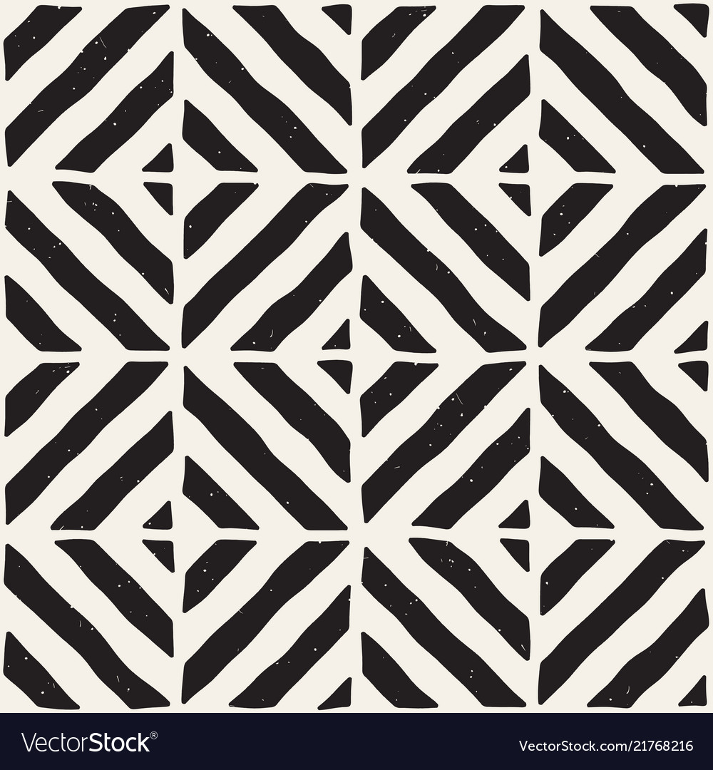 Hand drawn seamless repeating pattern with lines vector image Hand drawn seamless repeating pattern with lines