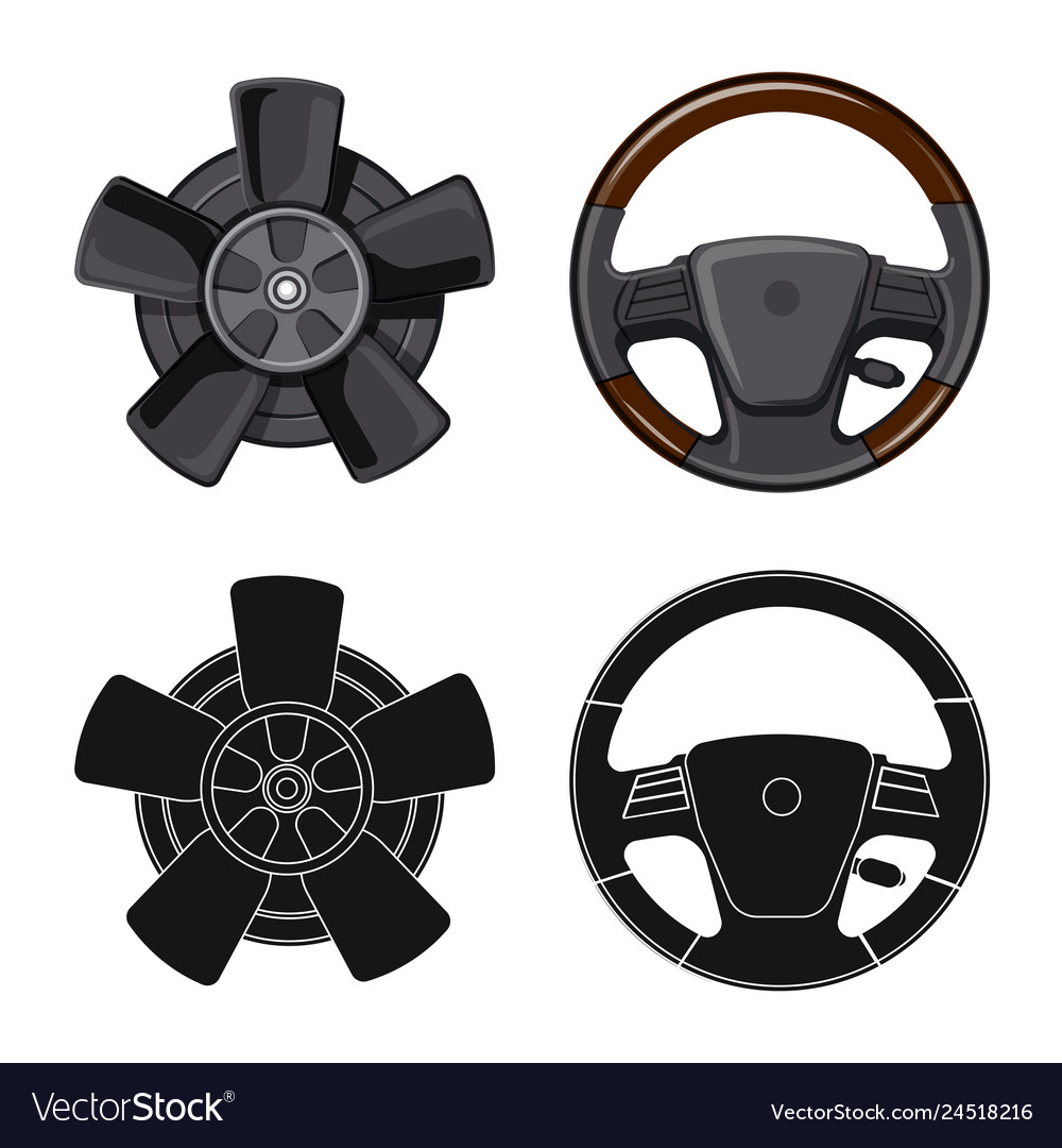 Isolated object of auto and part logo collection vector image Isolated object of auto and part logo collection