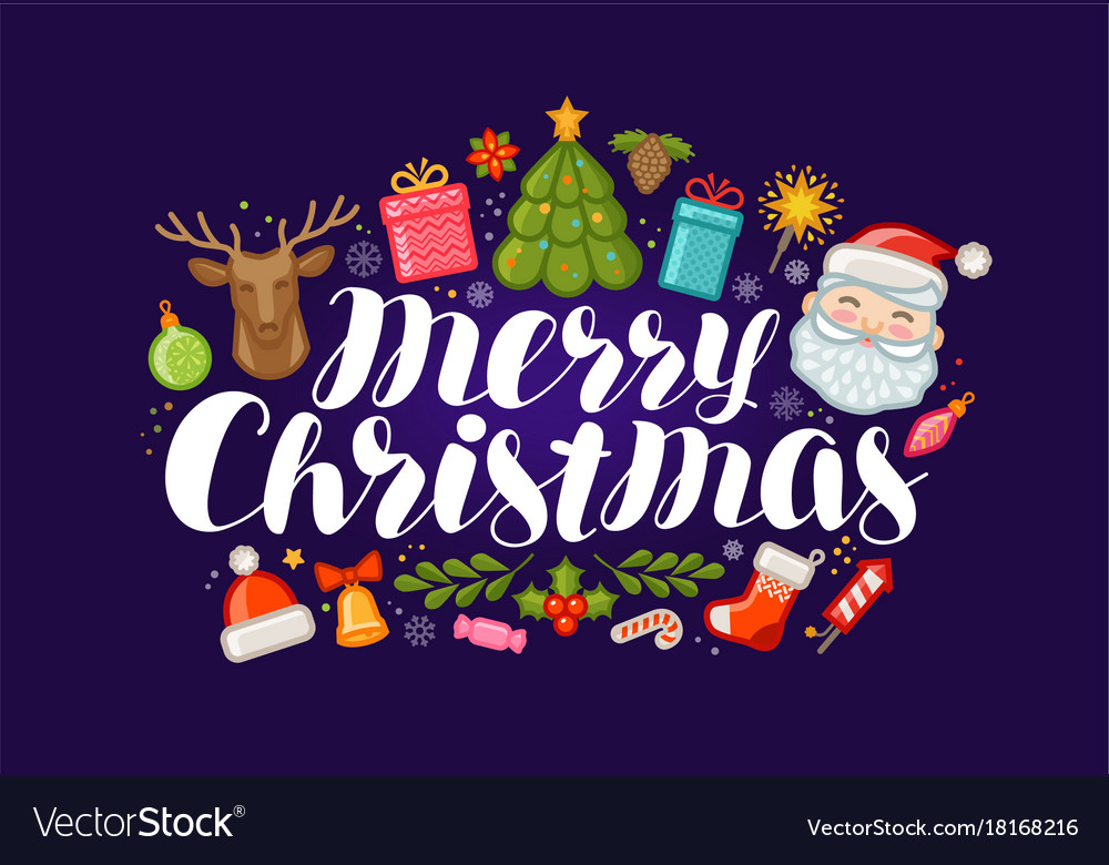 Merry christmas banner or greeting card xmas Vector Image