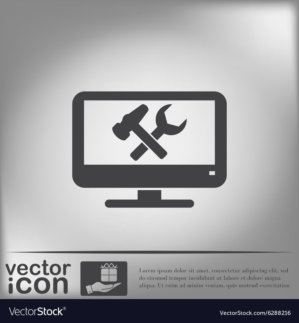 Monitor symbol settings icon computer