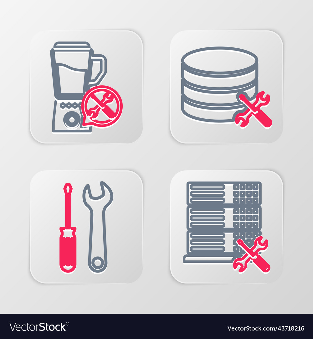 Set line database server service screwdriver