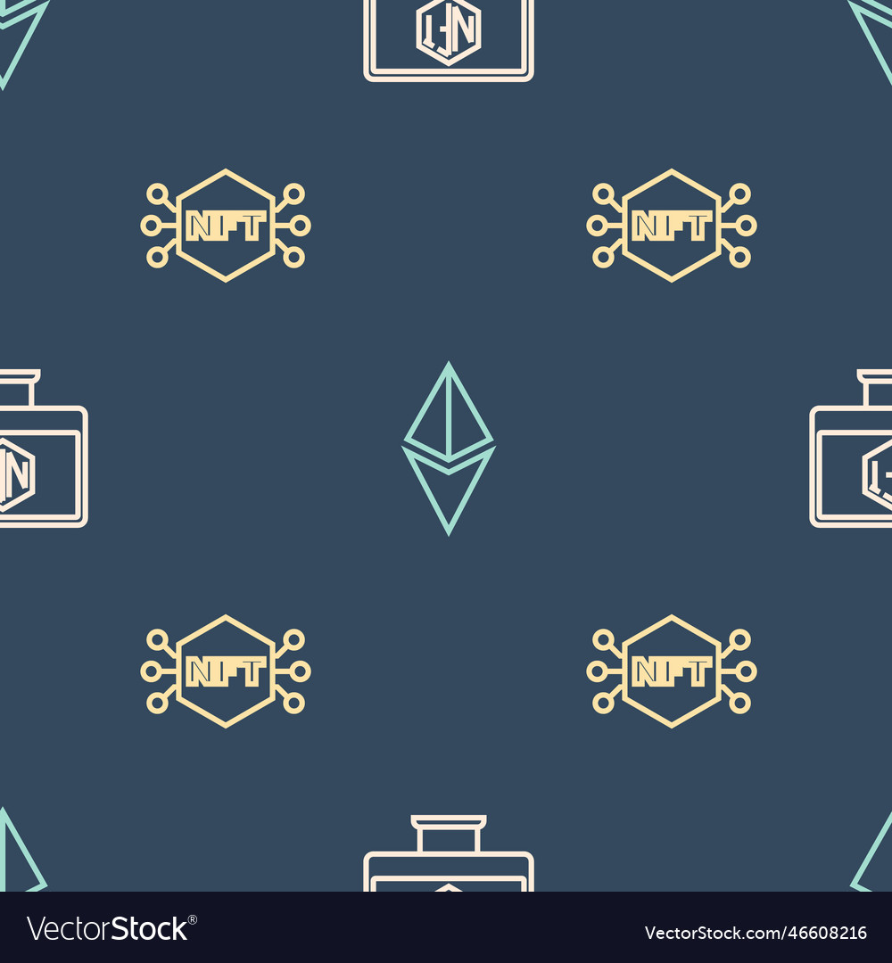 Set line monitor with art store app nft digital vector image Set line monitor with art store app nft digital