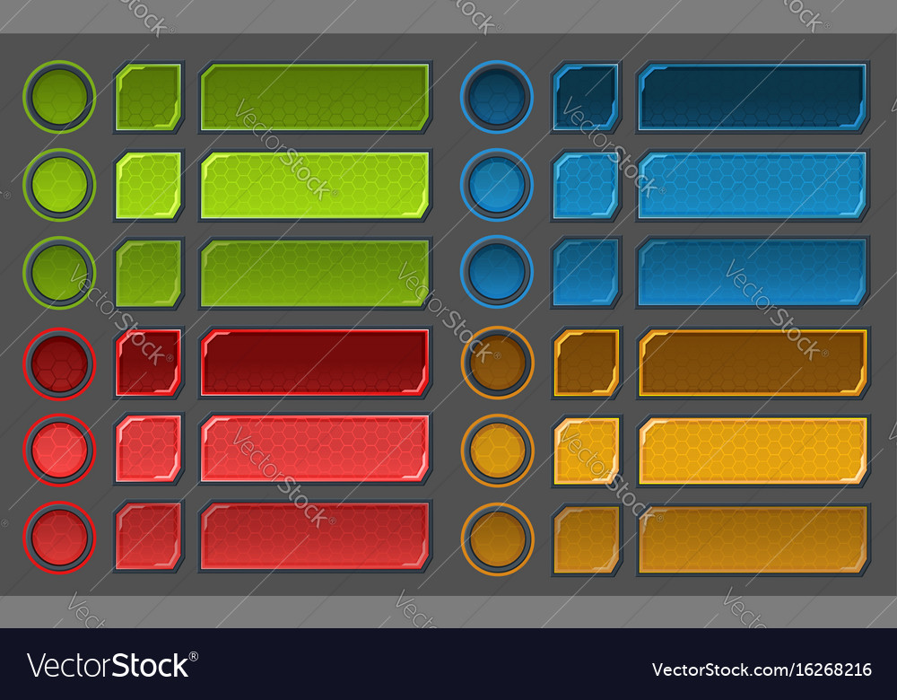 Space Game UI Buttons