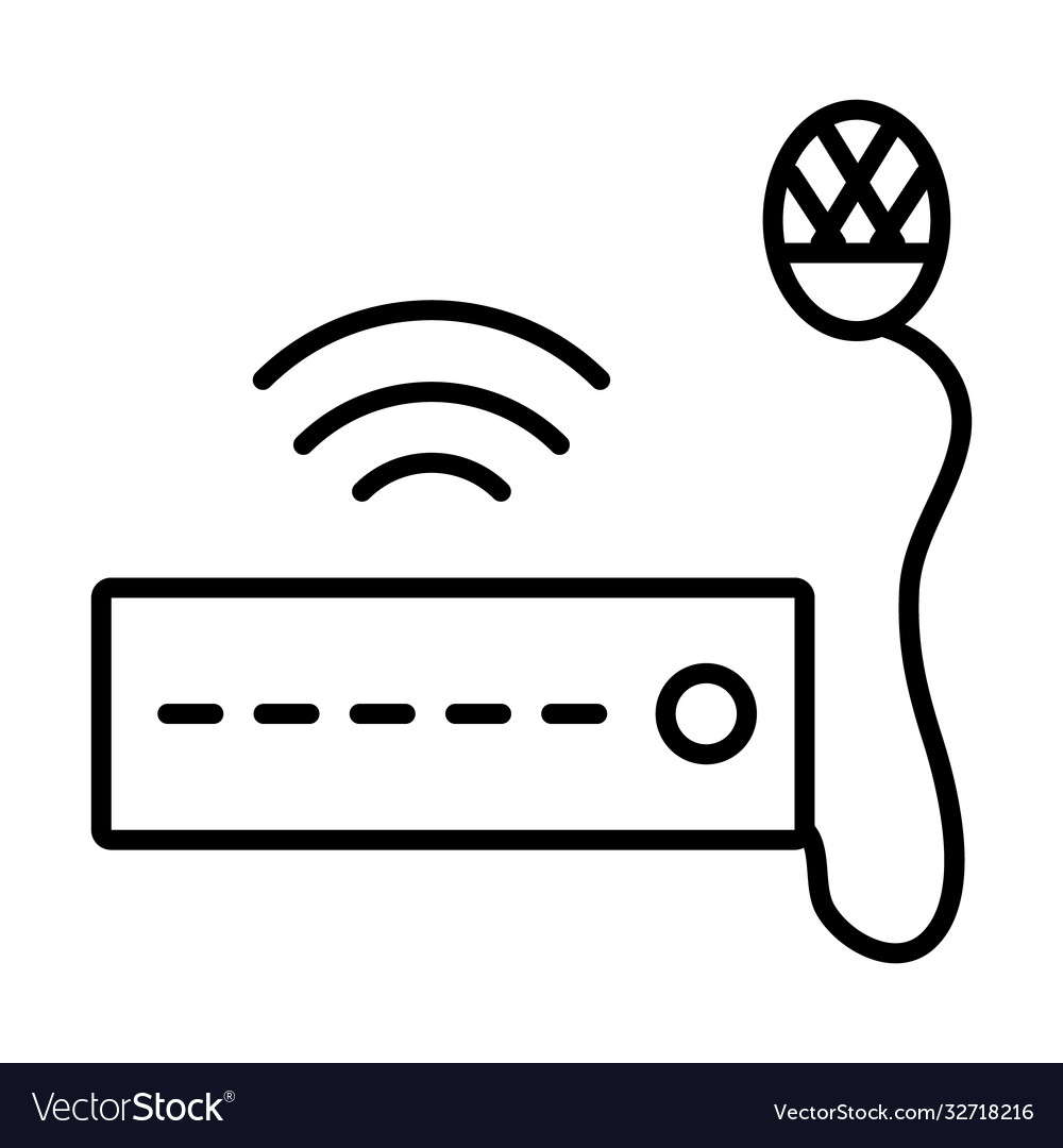 Speaker with signal and microphone line style icon