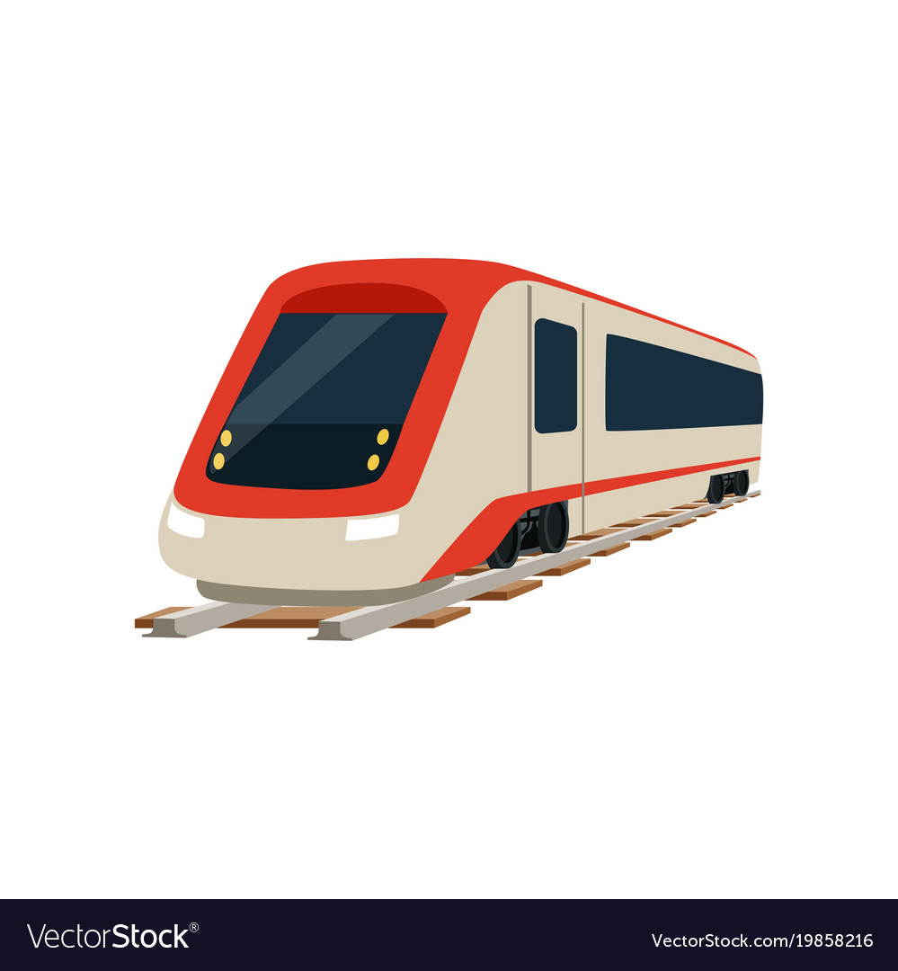 Speed modern high railway train locomotive Vector Image