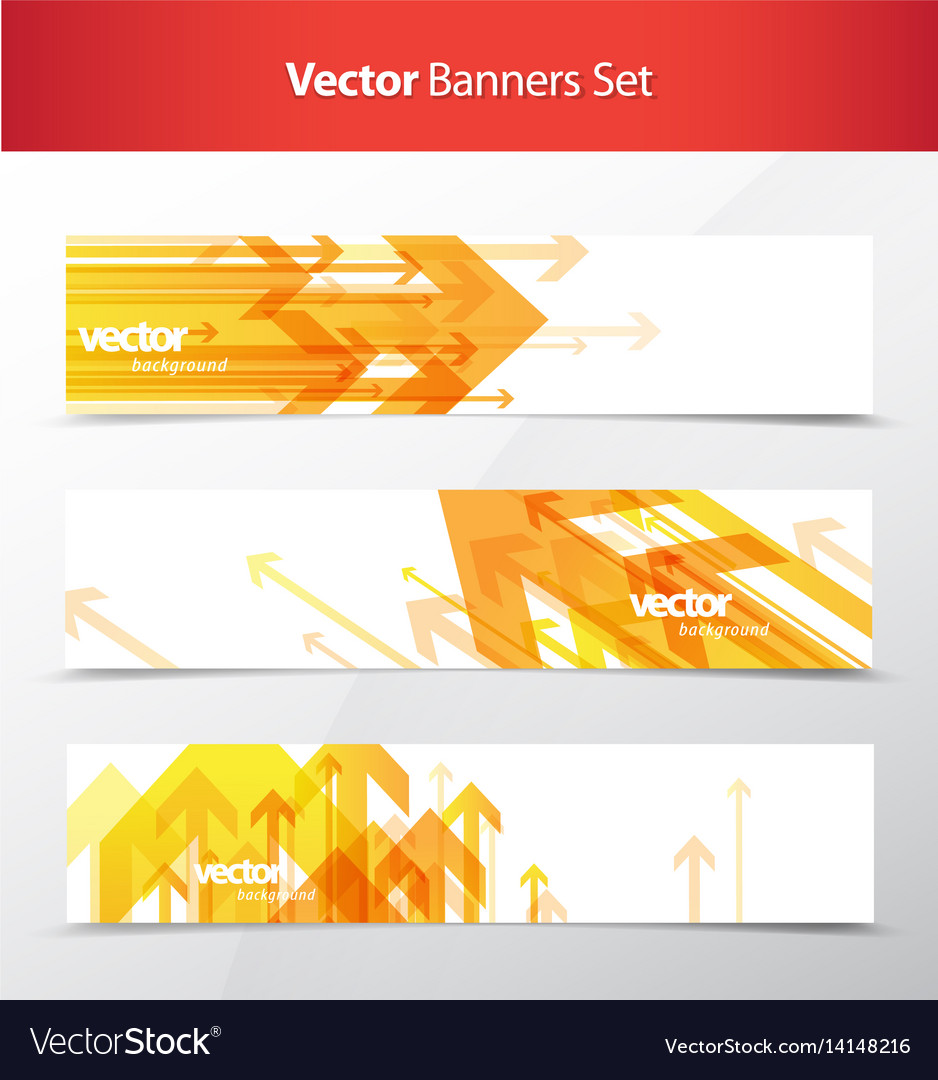 Three Dynamic Orange Arrow Backgrounds