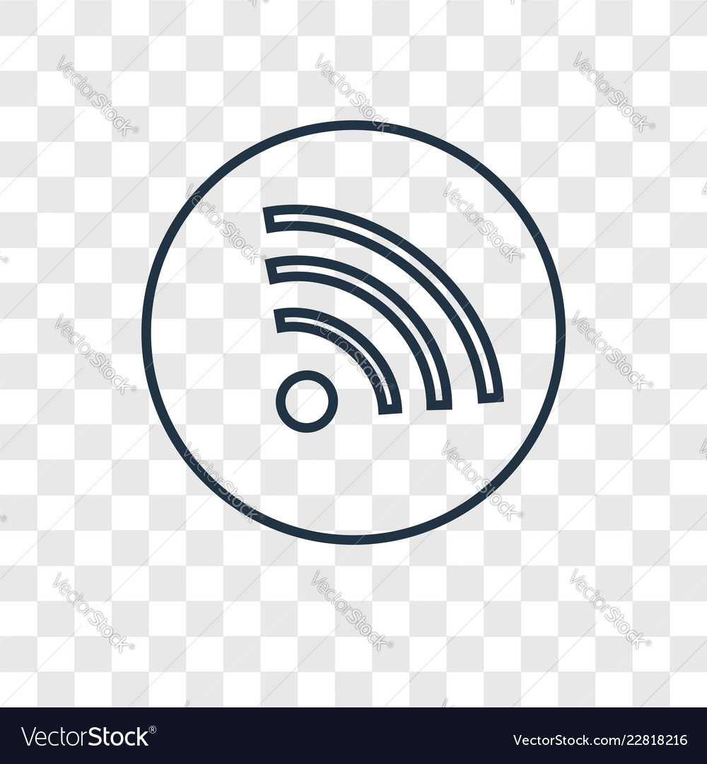 Wifi concept linear icon isolated on transparent