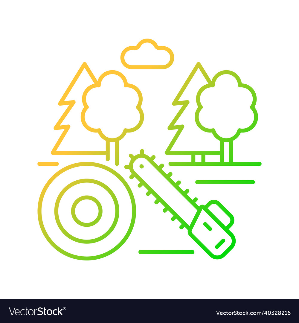 Working forest gradient linear icon