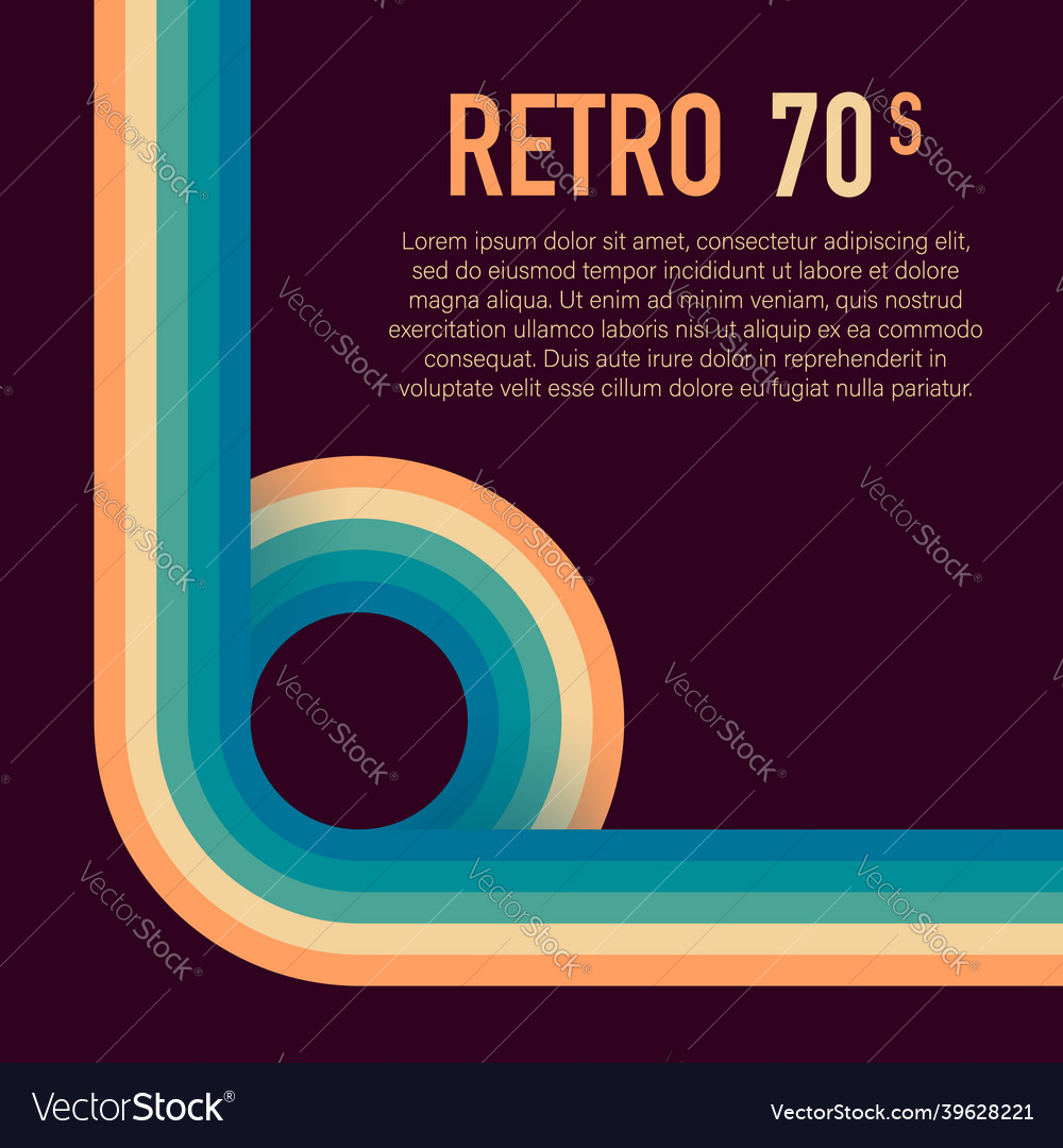 70s Retro Abstract Lines Background