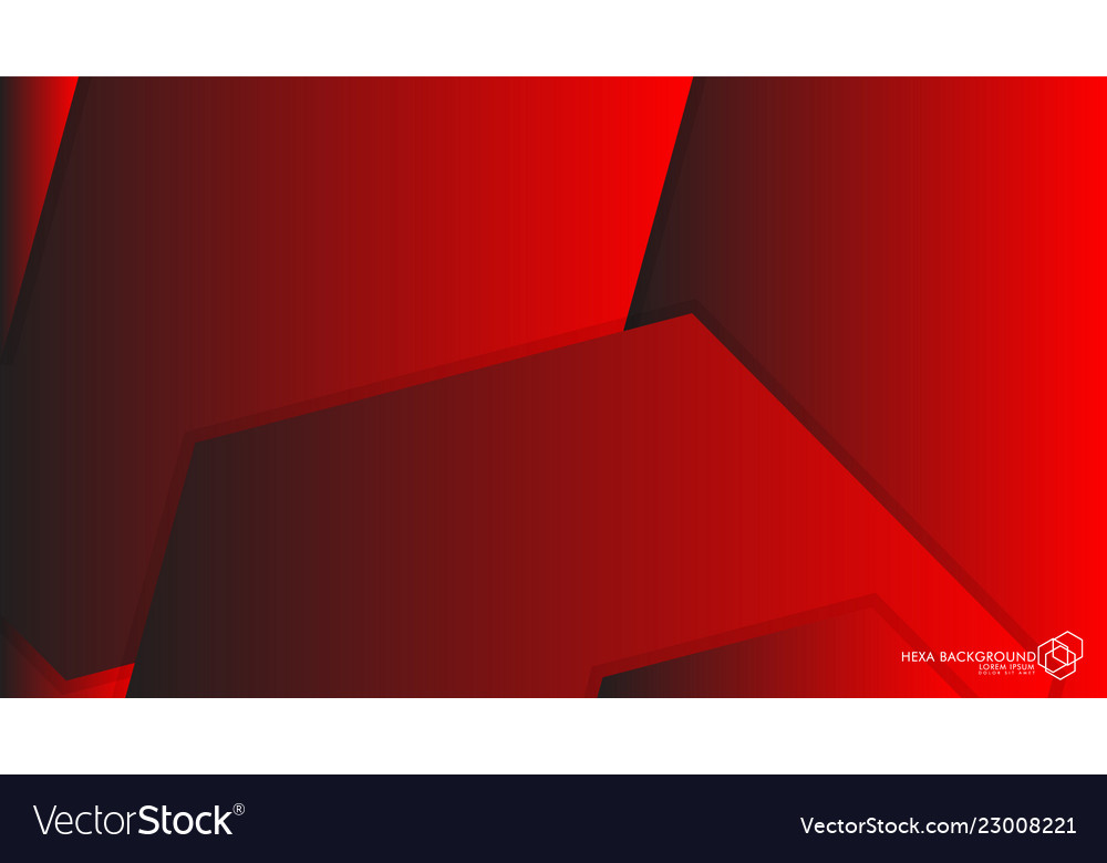 Abstract background hexagon red light and shadow vector image Abstract background hexagon red light and shadow