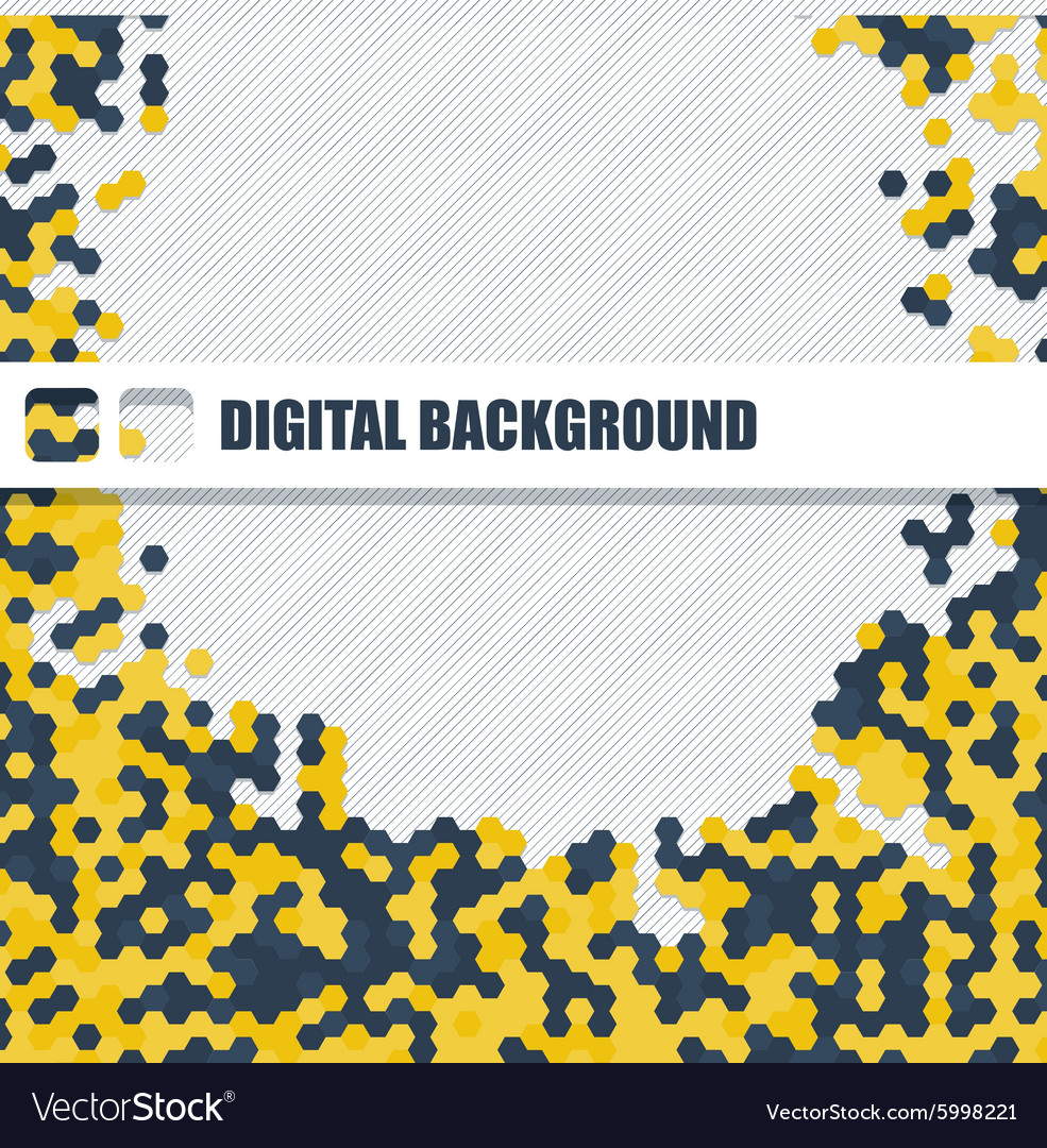 Background of different color hexagons
