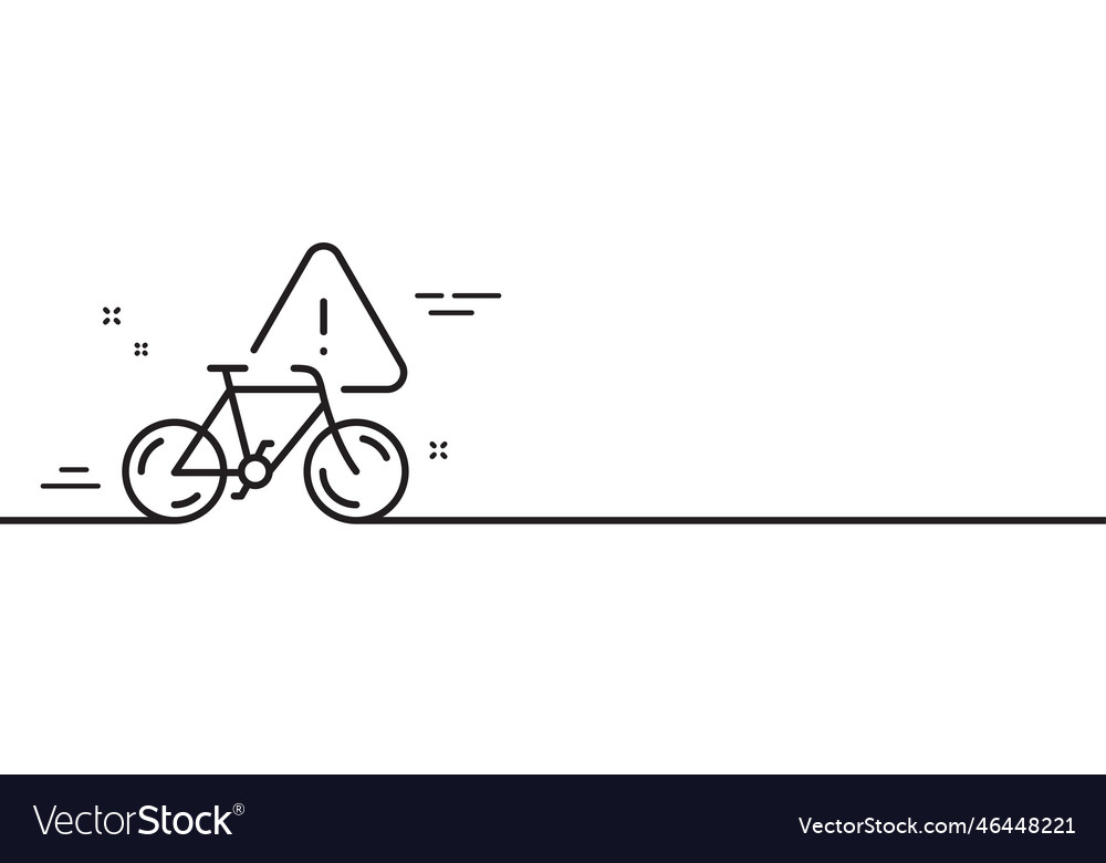 Bike attention line icon city bicycle transport Vector Image Bike attention line icon city bicycle transport