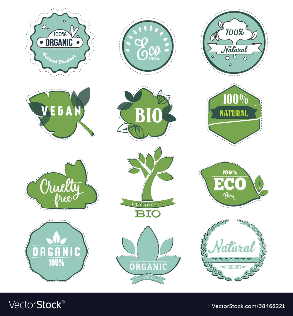 Bio and eco label to organic product friendly