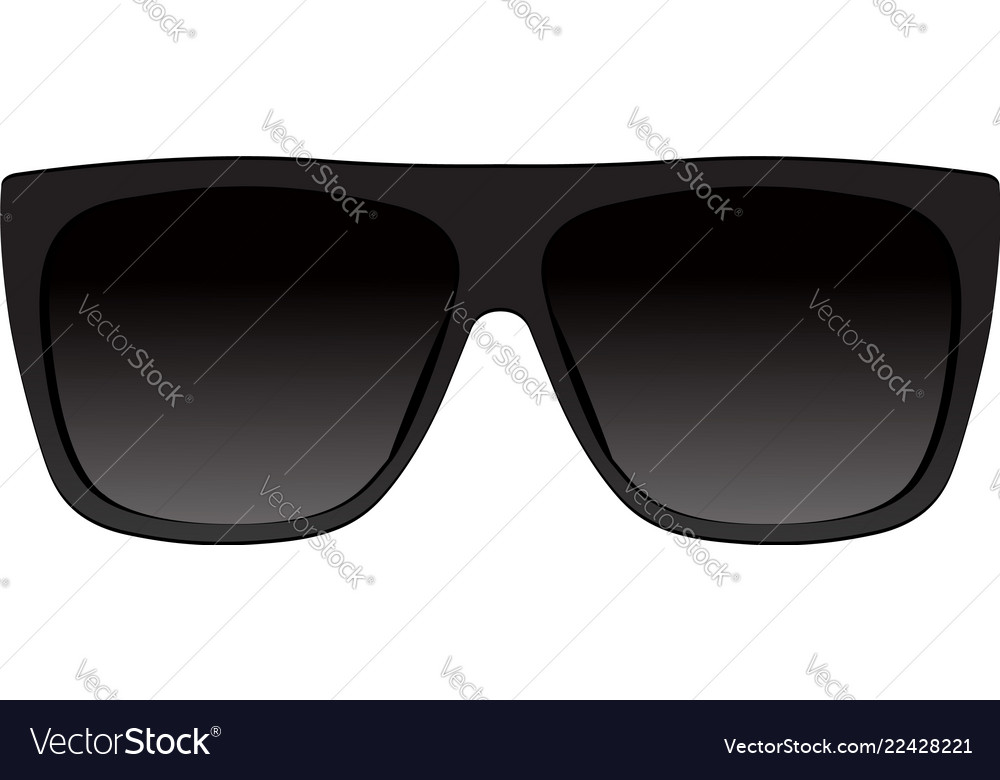 Black Sunglasses Royalty Free Vector Image Vectorstock 8370