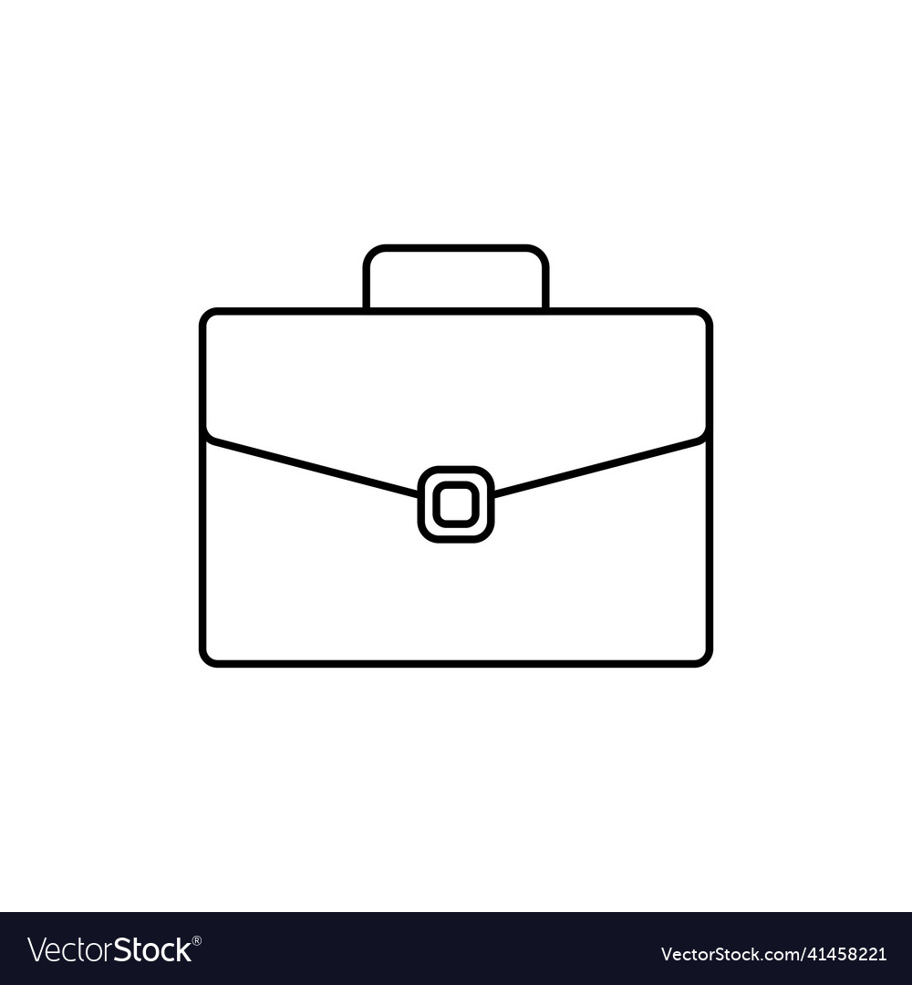 Briefcase line icon outline sign linear style