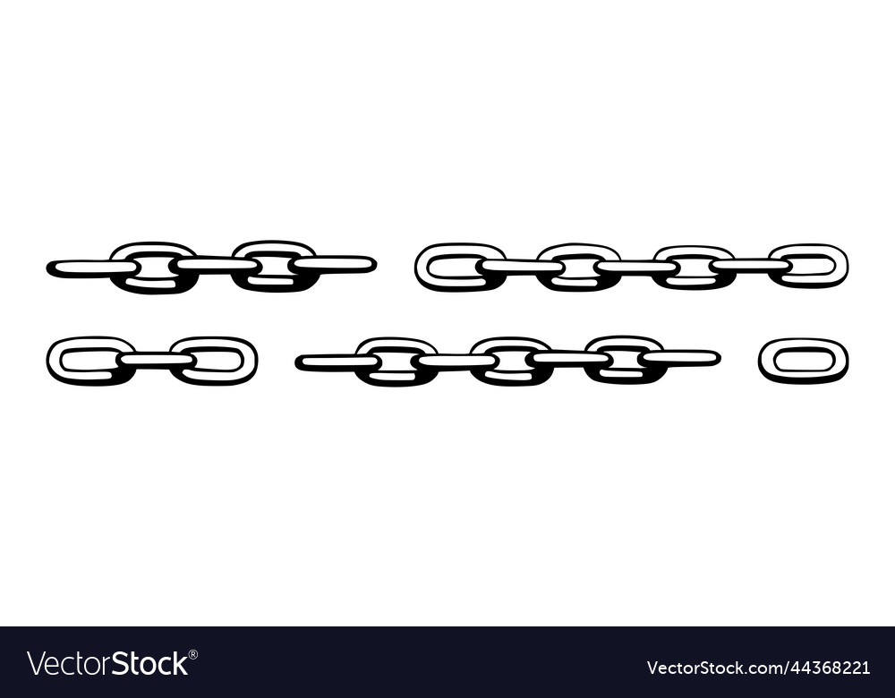 Chain as symbol of unity and cooperation sketch Vector Image Chain as symbol of unity and cooperation sketch