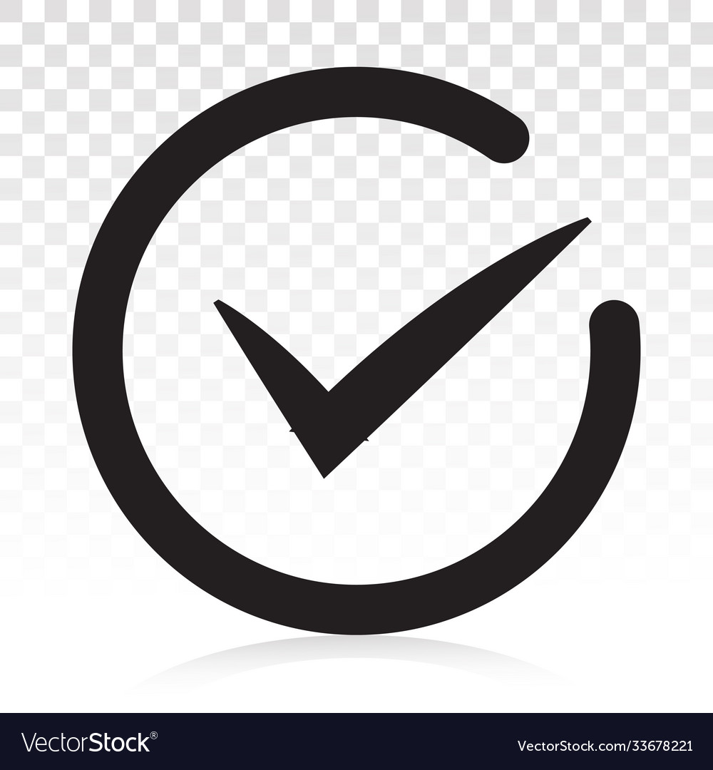 Checkmark confirm or checkbox line art icon vector image Checkmark confirm or checkbox line art icon