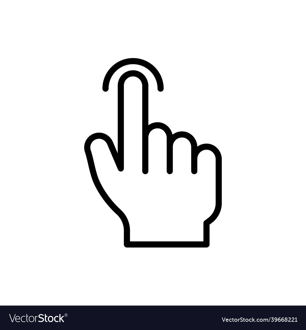 Click Icon Cursor Royalty Free Vector Image - Vectorstock