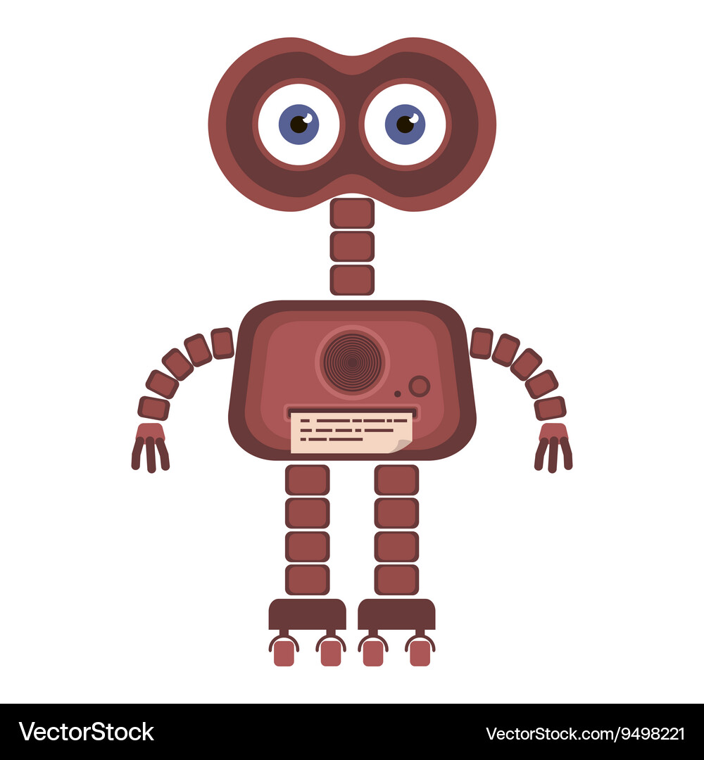 Cute robot Royalty Free Vector Image - VectorStock
