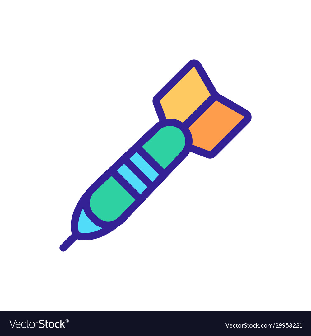 Dart icon isolated contour symbol