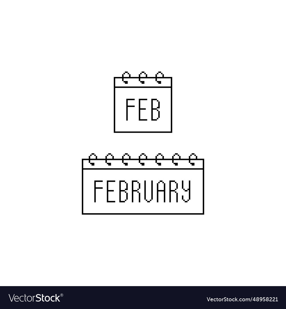 February calendar logo icon