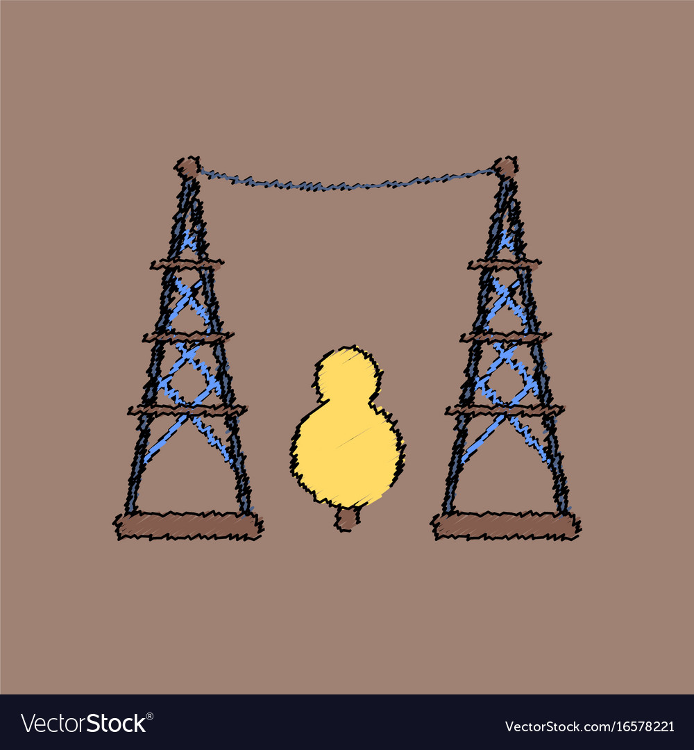 Flat shading style icon tree between the electric