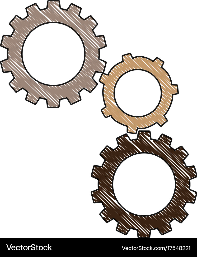 Gear wheels icon Royalty Free Vector Image - VectorStock