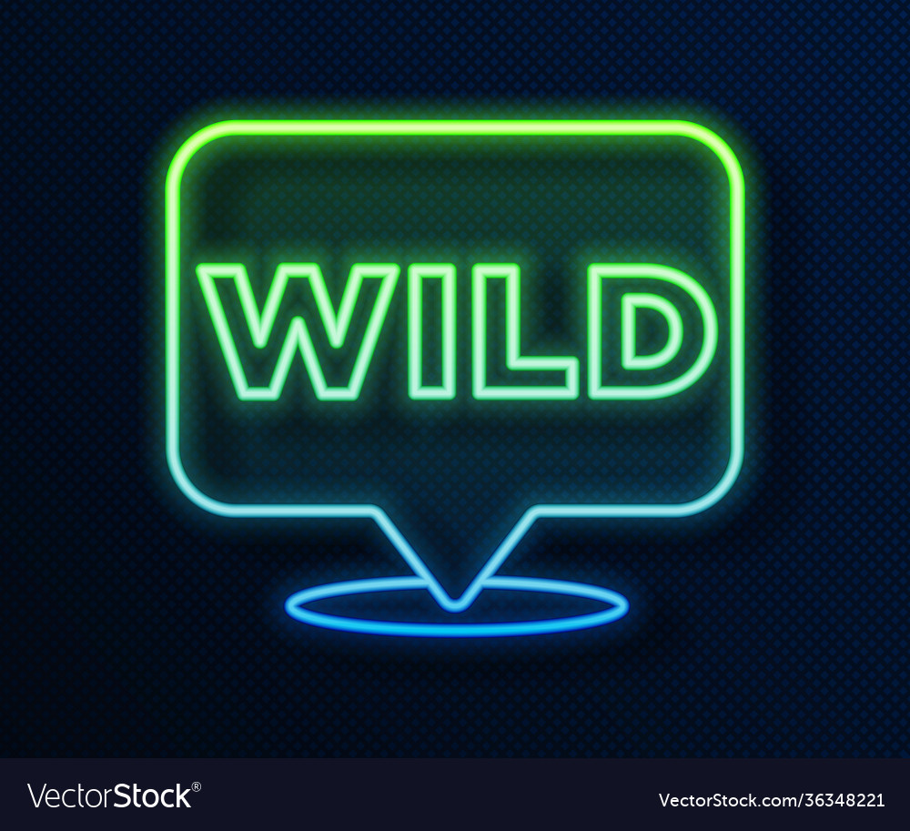 Glowing neon line pointer to wild west icon vector image Glowing neon line pointer to wild west icon