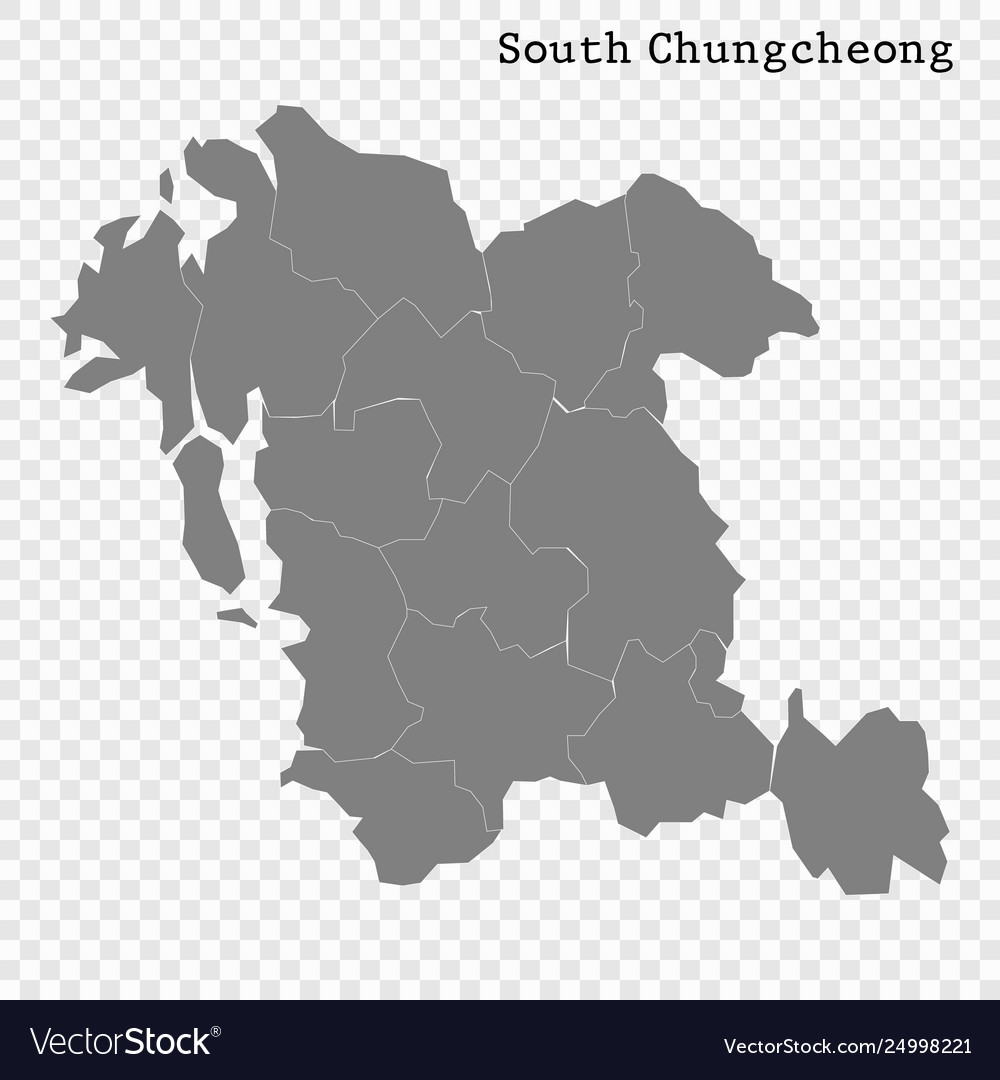 Hochwertige Karte Provinz Südkorea