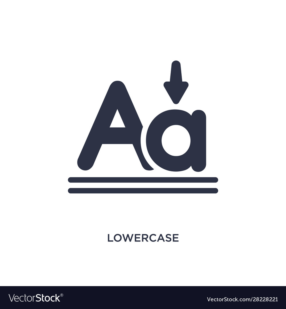 Lowercase icon on white background simple element Vector Image Lowercase icon on white background simple element