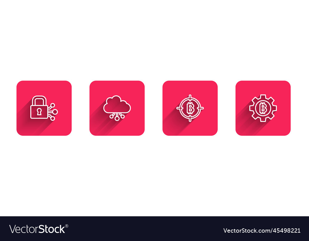 Set line lock with bitcoin cryptocurrency cloud