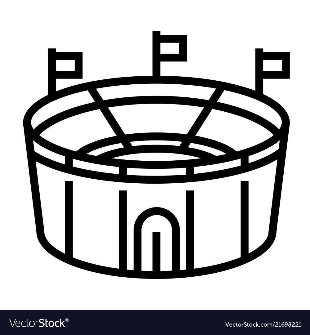 Stadium line Royalty Free Vector Image - VectorStock