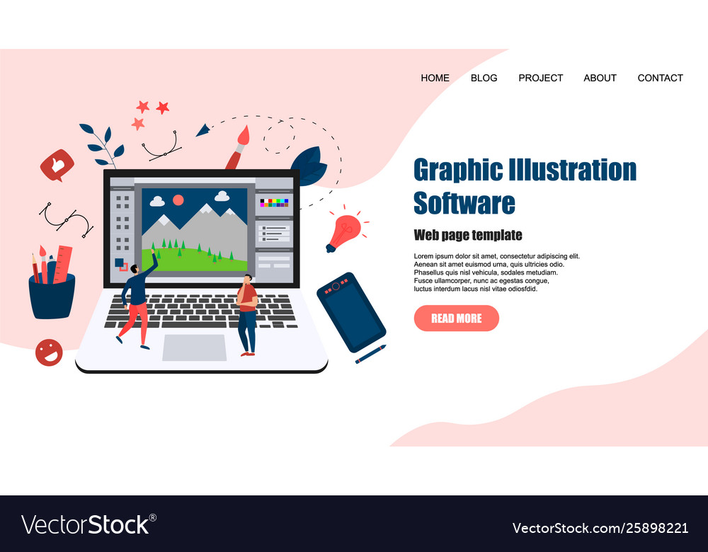 Webpage template flat application