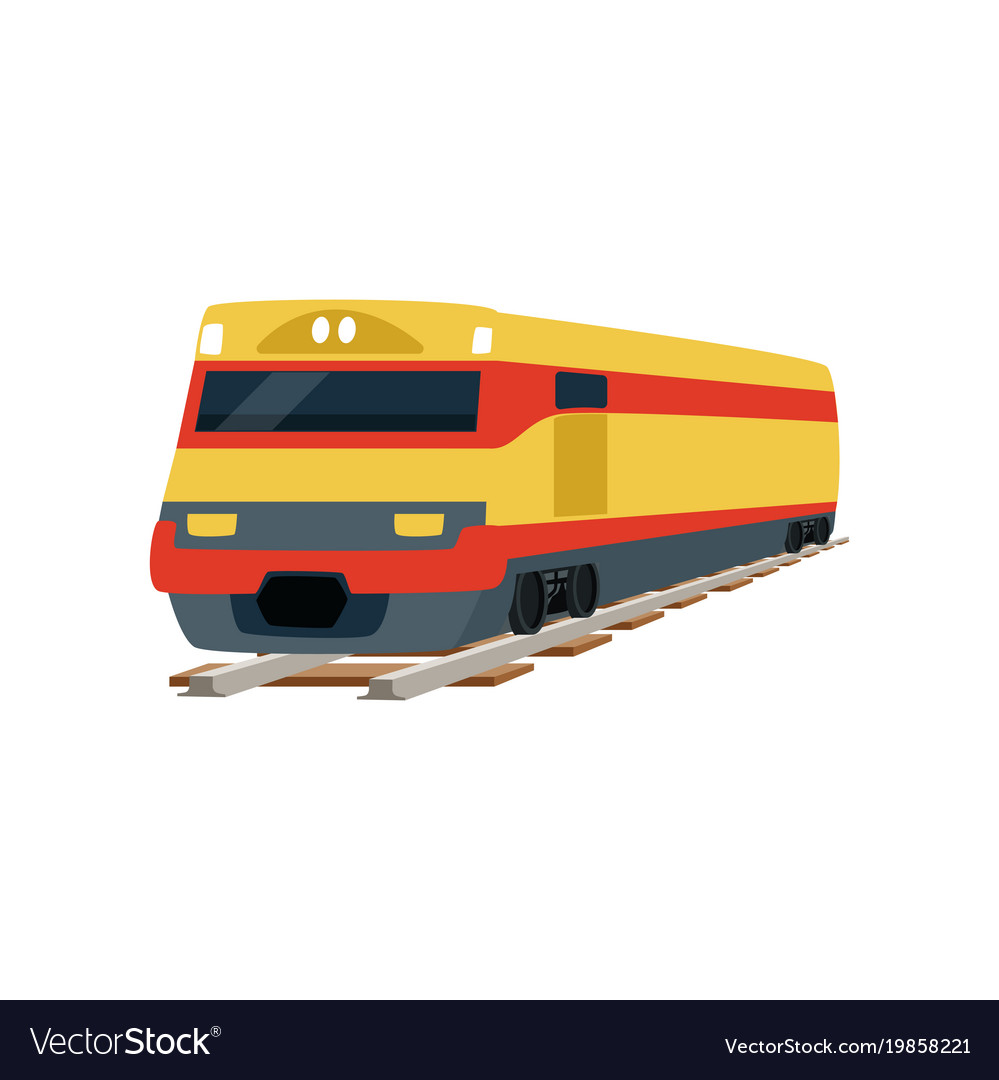 Yellow cargo railway train locomotive