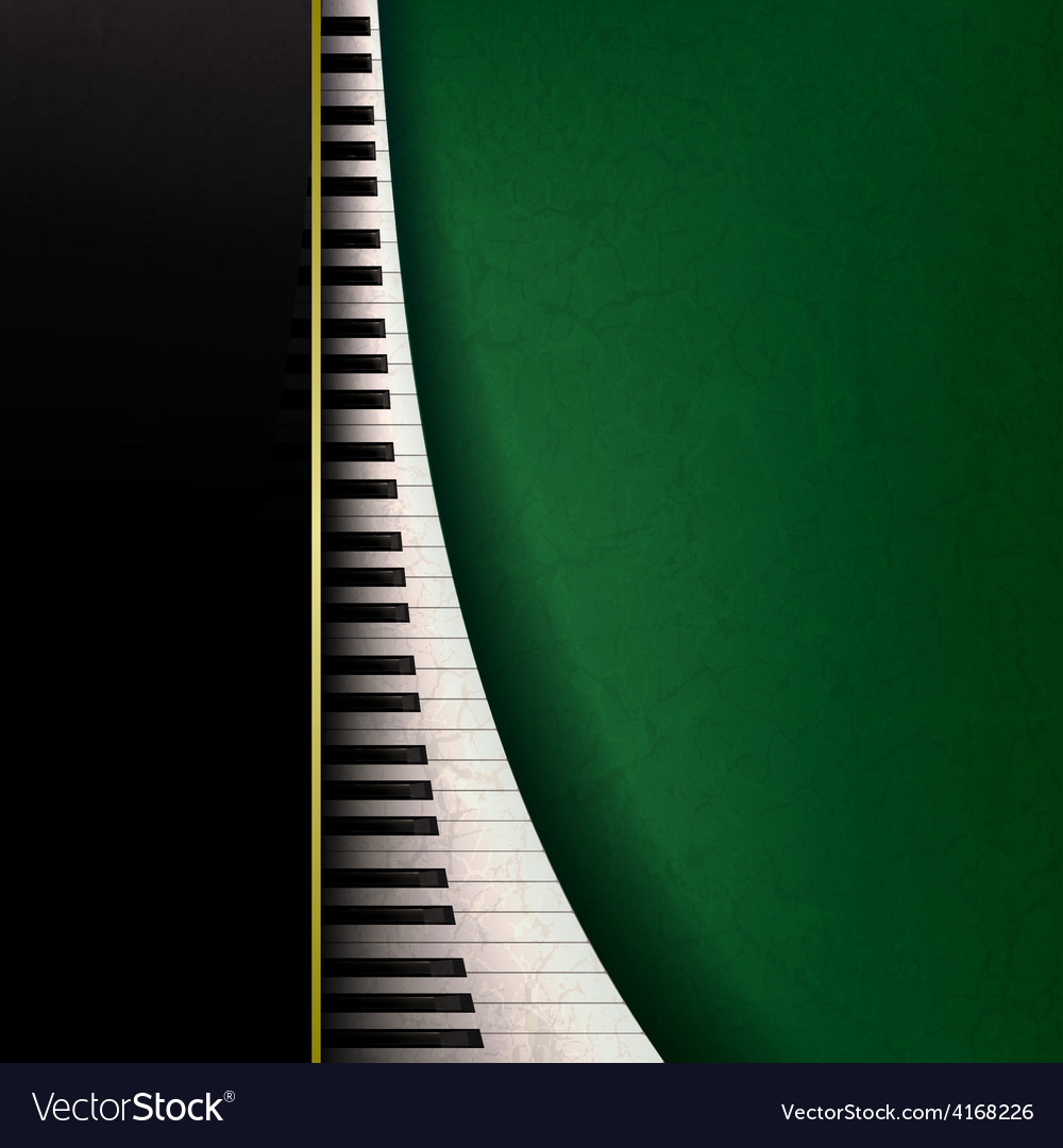 Abstract grunge music background with piano keys