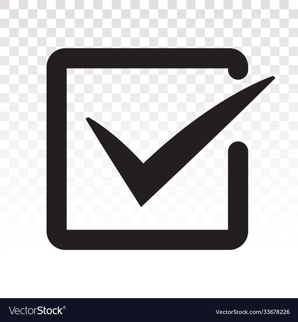 Checkmark confirm or checkbox line art icon vector image Checkmark confirm or checkbox line art icon