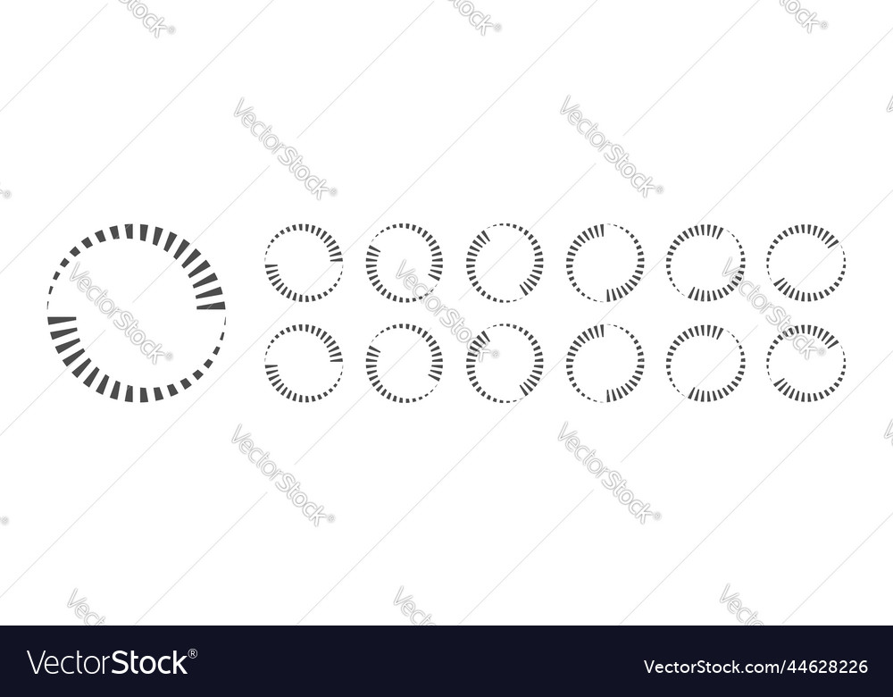 Circular loading buffering icons video ready Vector Image Circular loading buffering icons video ready
