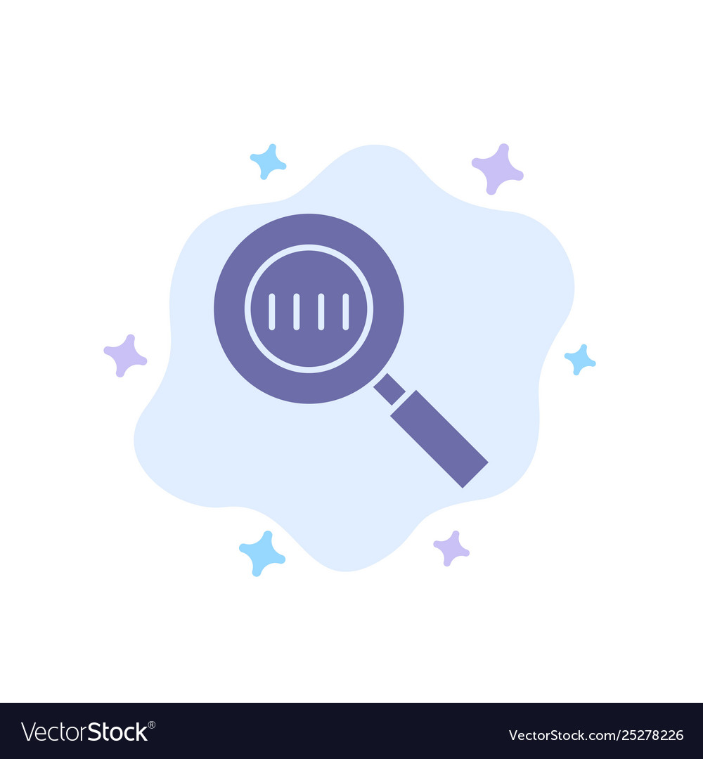 Code search magnifier magnifying blue icon vector image Code search magnifier magnifying blue icon