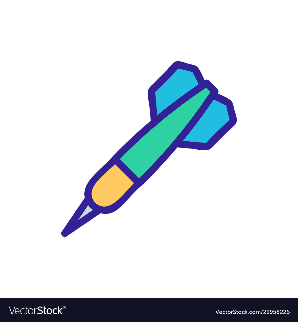 Dart icon isolated contour symbol vector image Dart icon isolated contour symbol