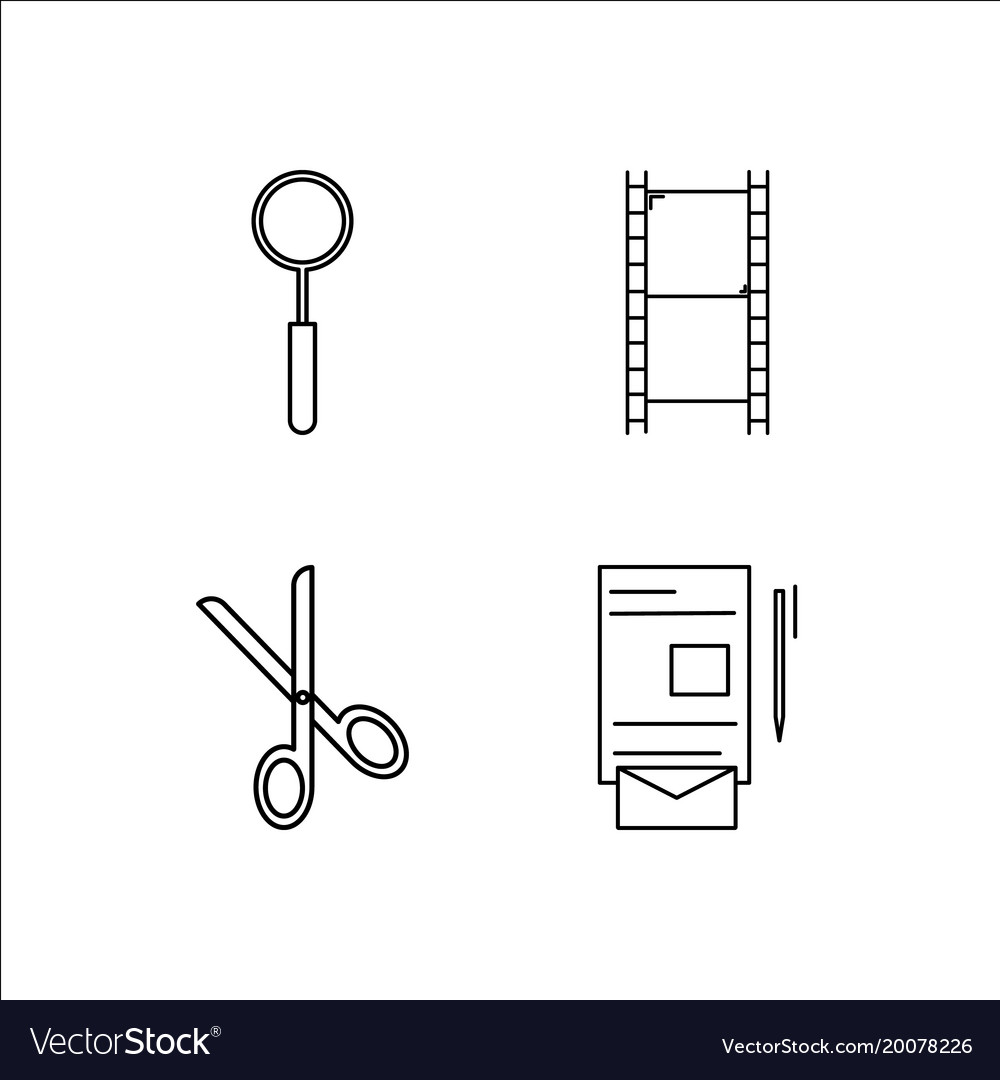 Design and studio simple linear icon setsimple