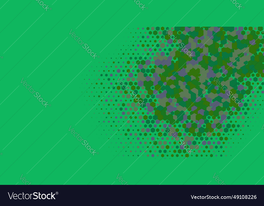 Geometric multi size hexagon with color