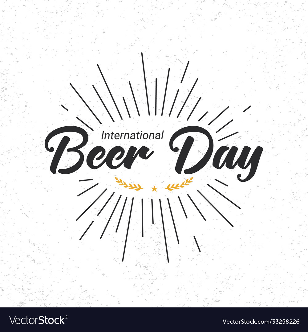 International beer day minimal square banner