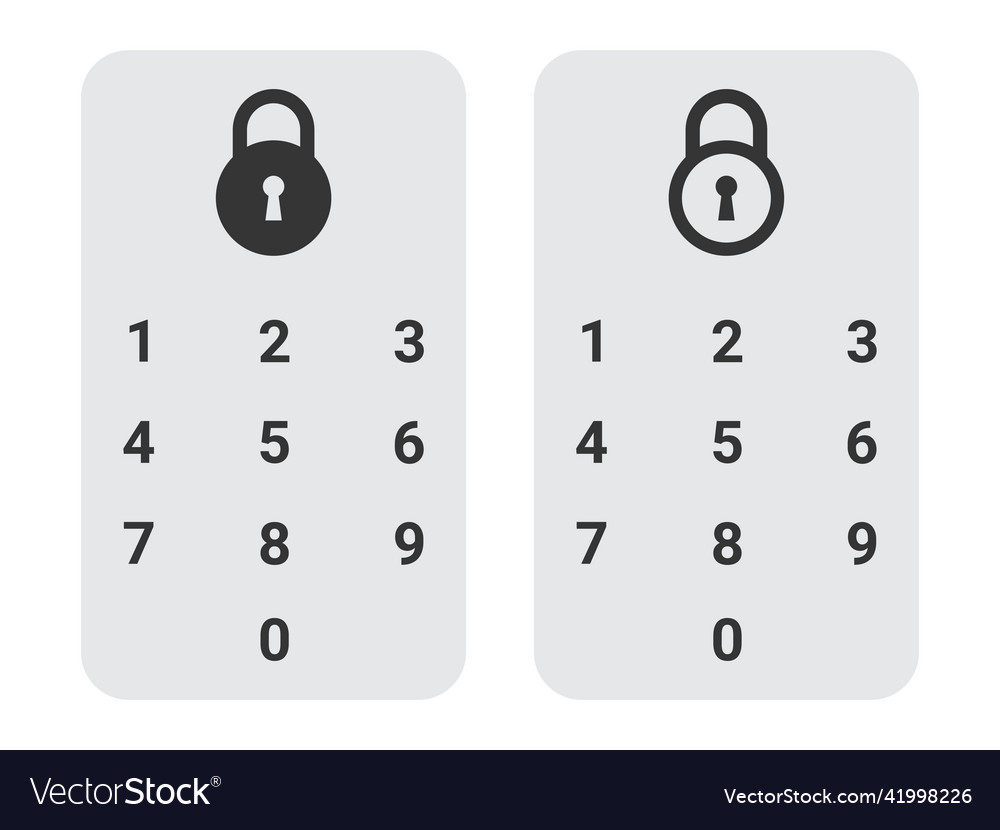 Lock icons digital cyber security password
