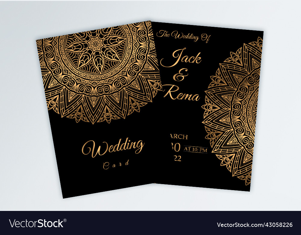 Luxury wedding invitation card design