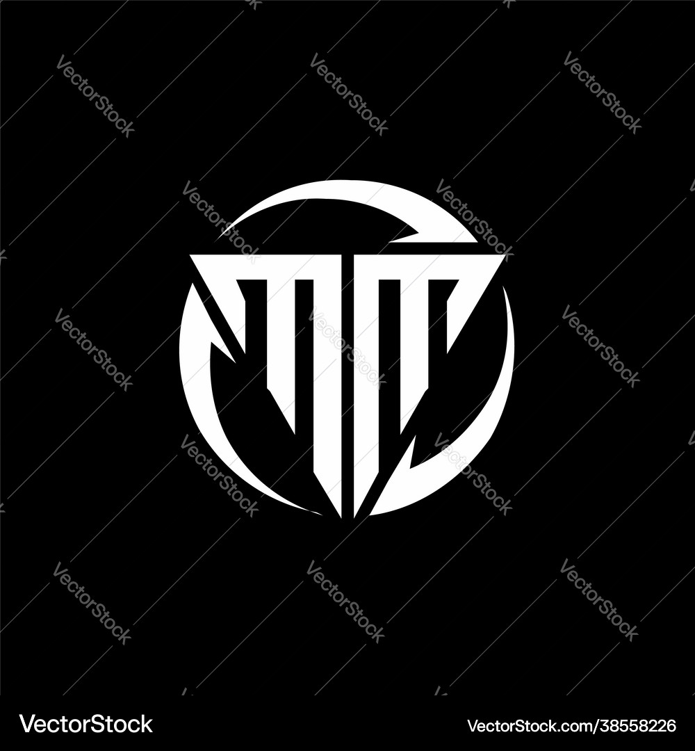 Mm logo monogram design template Royalty Free Vector Image