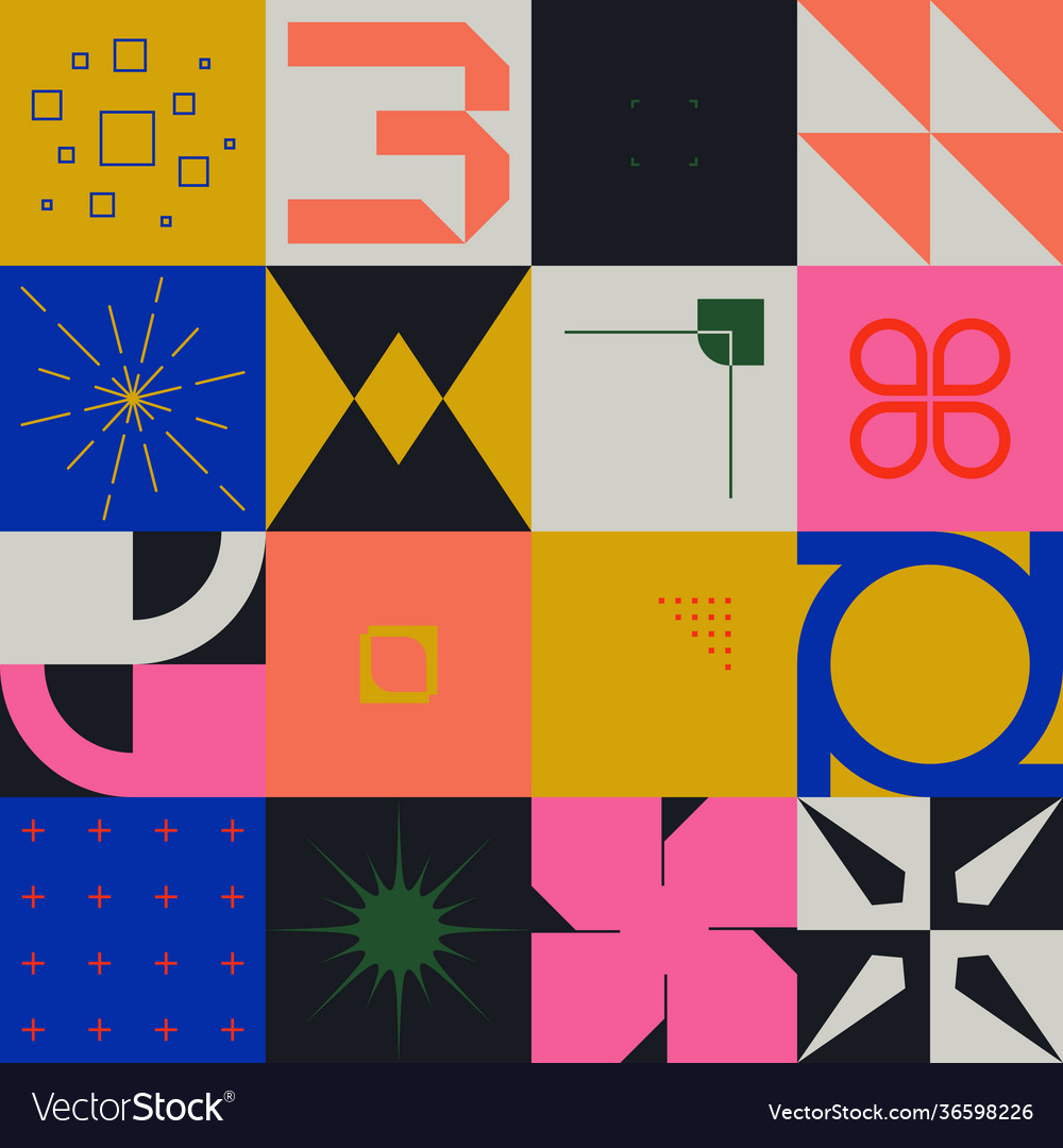 Neo modernism artwork pattern design