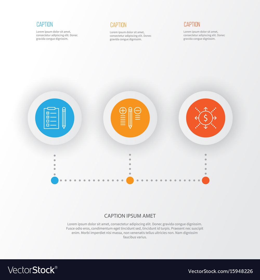 Project icons set collection of decision making