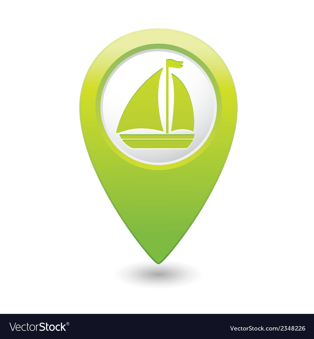 Sailboat Map Pointer Icon