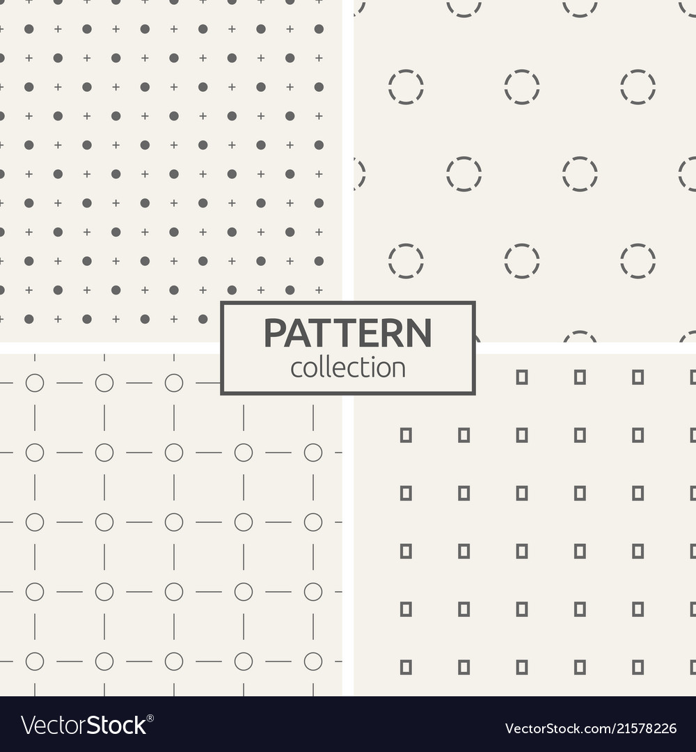 Set of four seamless patterns vector image Set of four seamless patterns